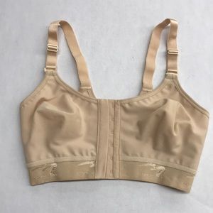 Marena Recovery Women’s Bra,Control Front-close,Hand wash,Color Tan, SIZE 34D/E.